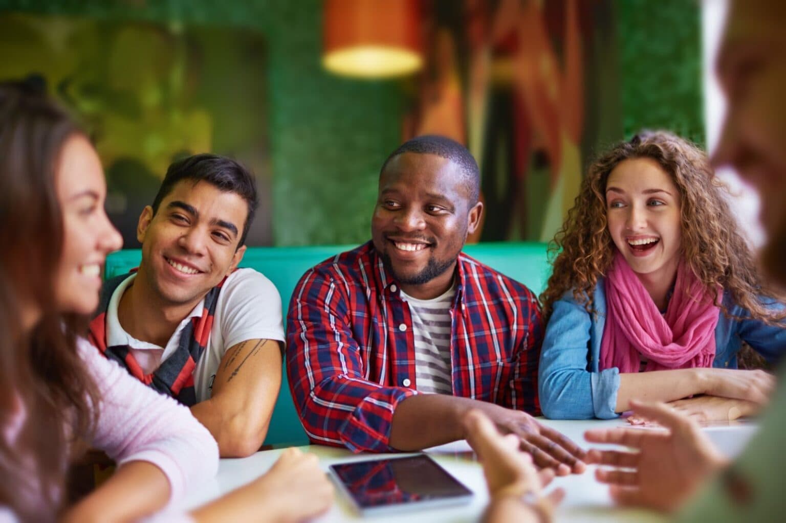 Group of friends enjoying an event together